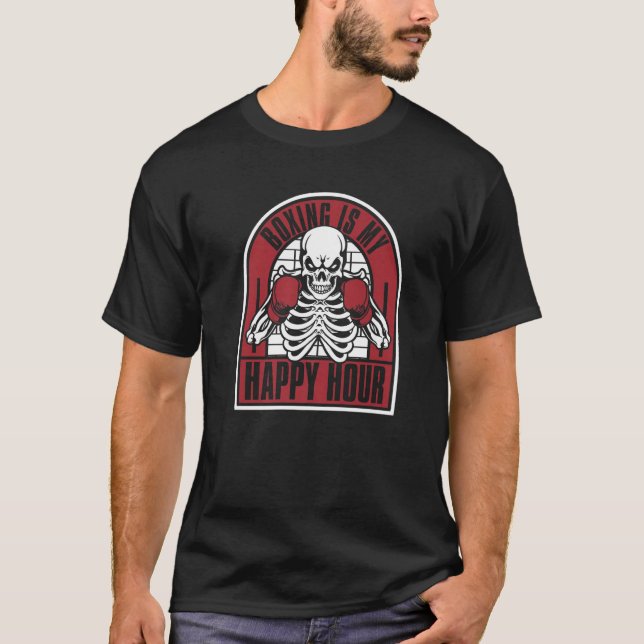 T-shirt La boxe est mon heure heureuse Thaï Boxeur Kickbox (Devant)