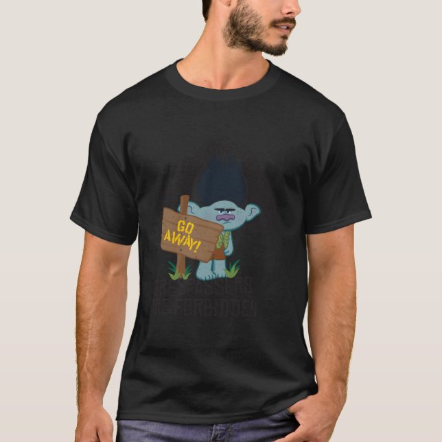 T-shirt La Branche Trolls De Dreamworks Éteins (Devant)
