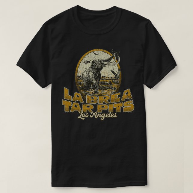 T-shirt La Brea Tar Pits 1977 (Design devant)