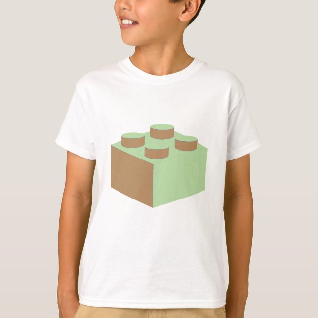 T-shirt la brique 2x2 customisent par mon Minifig (Devant)