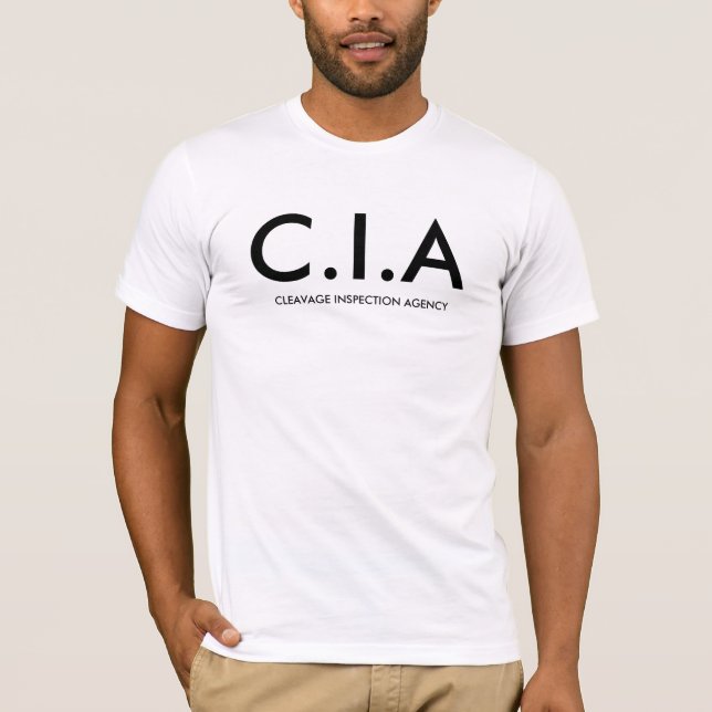 T-SHIRT LA C.I.A, AGENCE D'INSPECTION DE DÉCOLLETÉ (Devant)