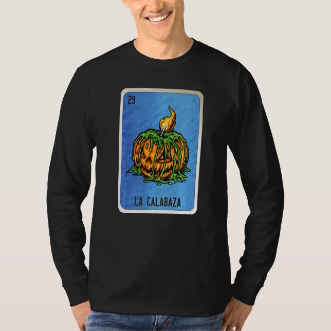 T-shirt La Calabaza Mexican Slang Lottery Bingo Cards   (Devant)
