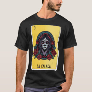 T-shirt La Calaca Mexicaine Lotterie Cartes de Bingo