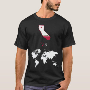 T-shirt La Californie contre le monde
