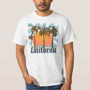 T-shirt La Californie échoue le coucher du soleil