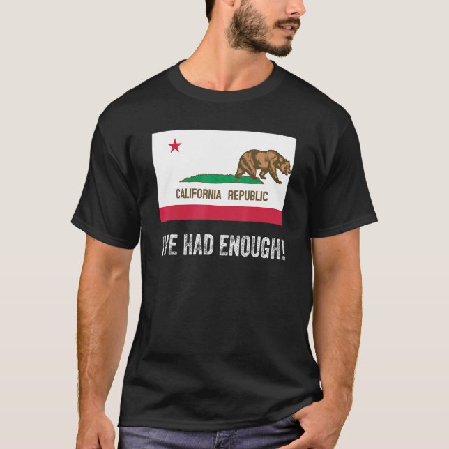 T-shirt La Californie, En Quittant À Gauche, Avait Assez D (Devant)