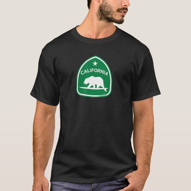 T-shirt LA CALIFORNIE PORTE SUR L'Highwa D'État Côtier SUR (Devant)