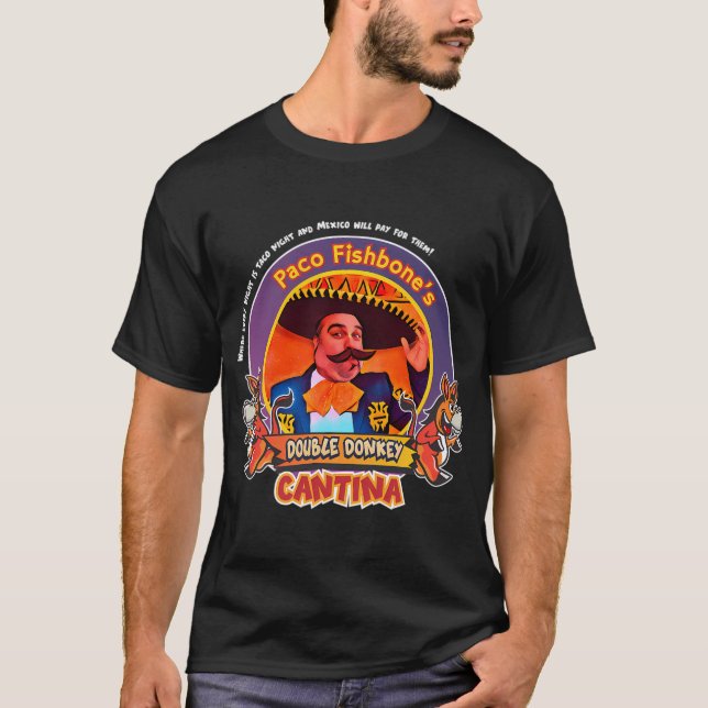 T-shirt La Cantina du Double Âne de Paco (Devant)