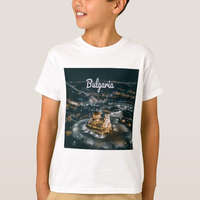 T-shirt La capitale bulgare Sofia Alexandre Nevsky Cathédr (Devant)