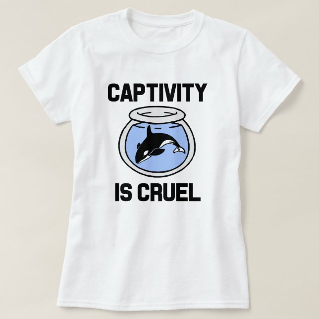 T-shirt La captivité est la chemise des femmes cruelles (Design devant)