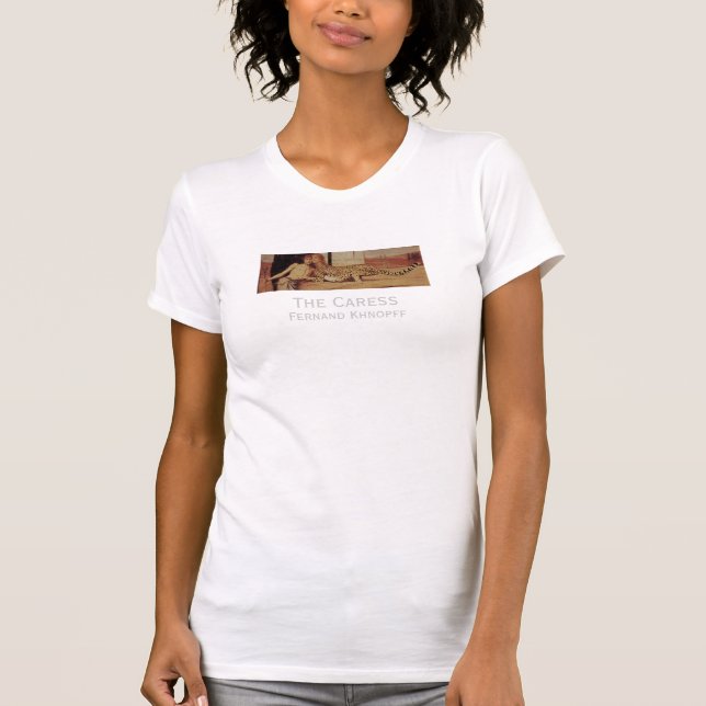 T-shirt "La caresse" par Fernand Khnopff (Devant)