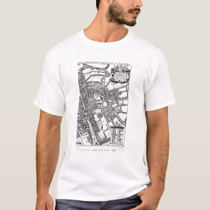 T-shirt La carte de Loggan d'Oxford, feuille occidentale