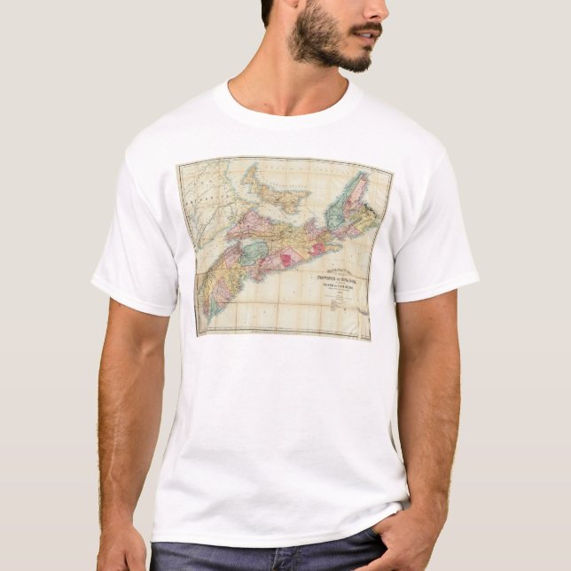 T-shirt La carte de Mackinlay de la province de la (Devant)