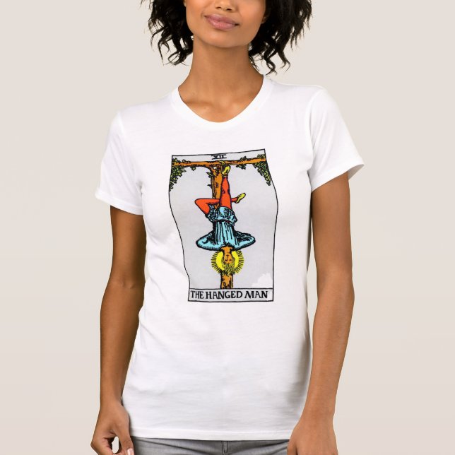 T-shirt La carte de tarot accrochée d'homme (Devant)