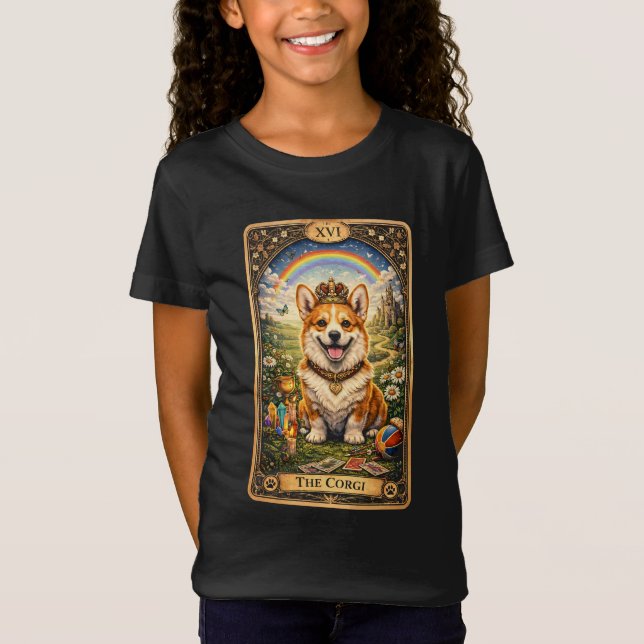 T-Shirt La carte de tarot Corgi (Devant)