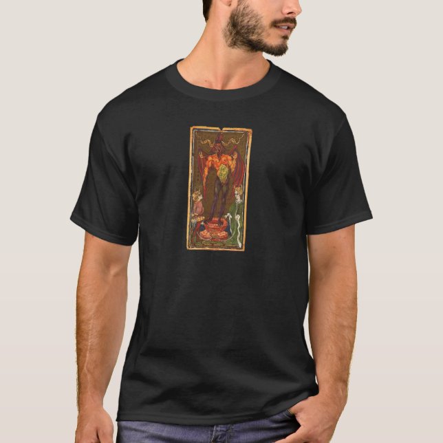 T-shirt La carte de tarot de diable (Devant)
