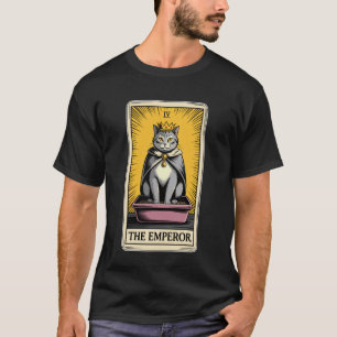 T-shirt La carte de tarot de l'Empereur Chat Boîte à litiè