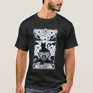 T-shirt La carte de tarot de l'Ermite Chat dans une boîte