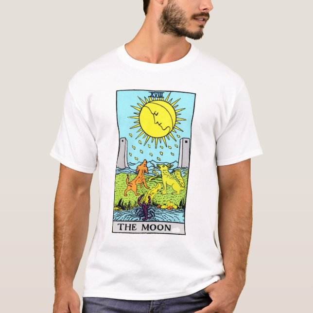 T-shirt La carte de tarot de lune (Devant)