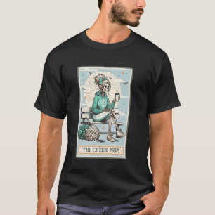 T-shirt La carte de tarot de squelette de mère cheerleader