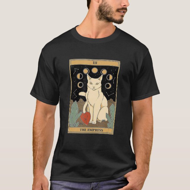 T-shirt La carte de tarot du chat de l'Impératrice (Devant)
