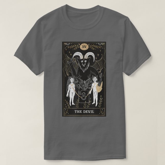 T-shirt La carte de tarot du Diable XV (Design devant)
