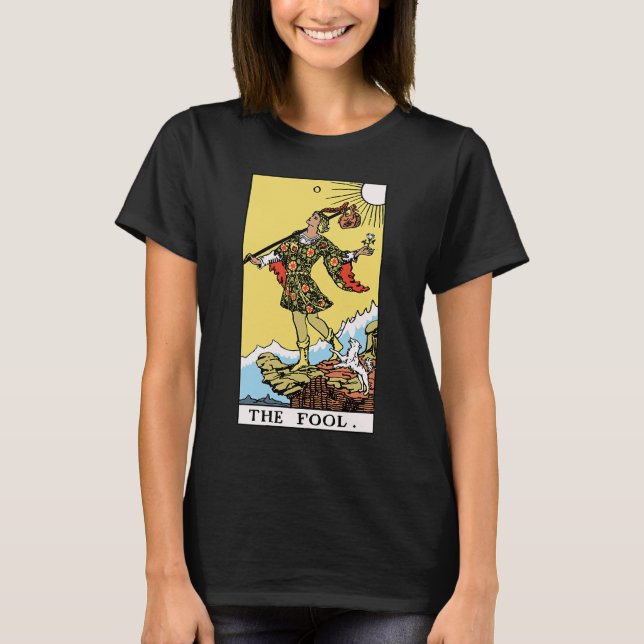 T-shirt La carte de tarot du Fou Rider Waite (Devant)