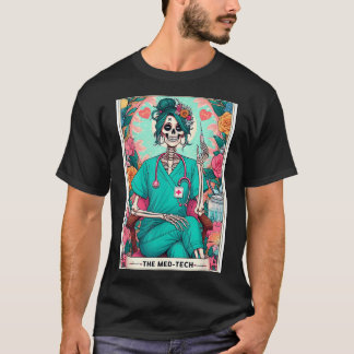 T-shirt La carte de tarot du med tech squelette aide-médic