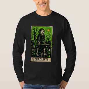 T-shirt La carte de tarot squelette drôle de Deadlifter Gy