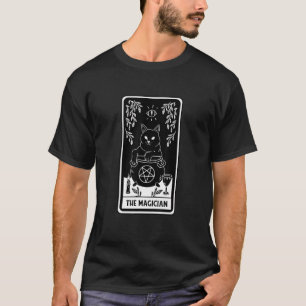 T-shirt La carte Devil Tarot Magicien Cat Halloween