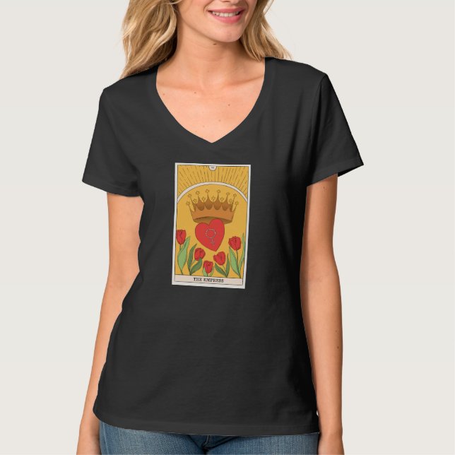 T-shirt La carte Empress tarot moderne design Major Arcana (Devant)