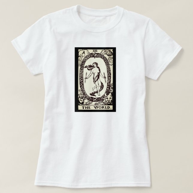 T-shirt la carte mondiale tarot | (Design devant)
