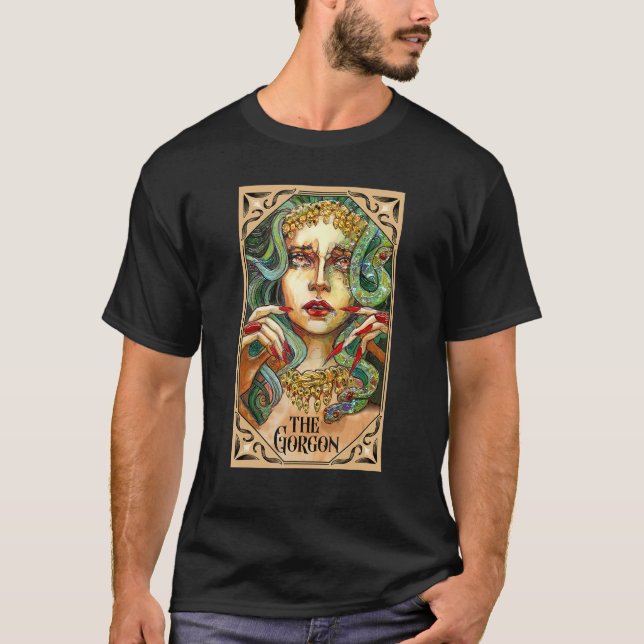 T-shirt La carte Tarot Gorgon Medusa La mythologie grecque (Devant)
