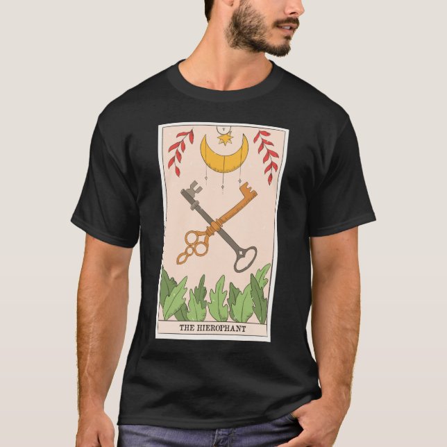 T-shirt La carte tarot Hierophant moderne Major Arcana (Devant)