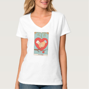 T-shirt La carte tarot Lovers moderne Major Arcana