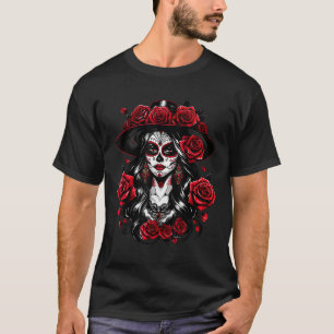 T-shirt La Catrina Women Dia De Los Muertos Latino Cinco D