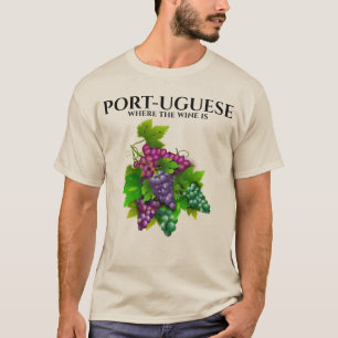 T-shirt La cave à vin portugaise de Porto illustre de fa