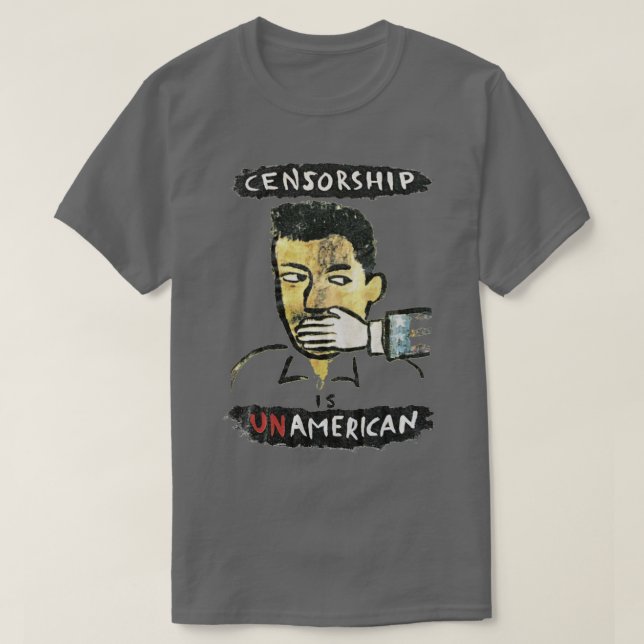 T-shirt La censure est américaine (Design devant)