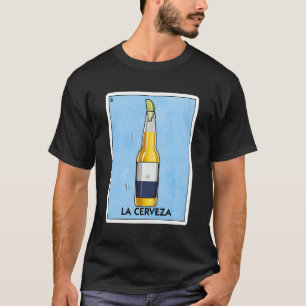T-shirt La Cerveza Bière Mexicaine Avec Chaux Gam Carte Me