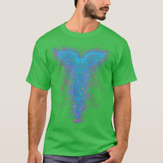 T-shirt La chaleur de l'illusion bleu
