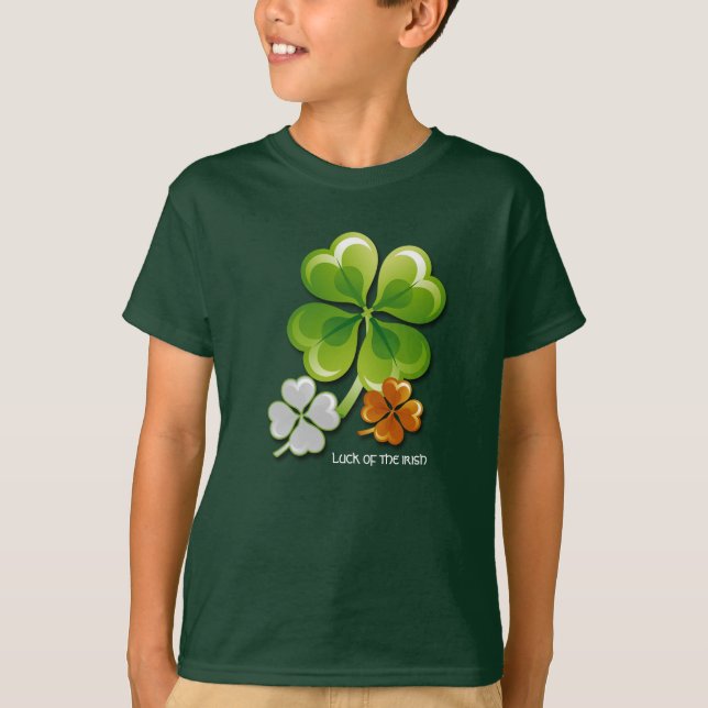 T-shirt La chance des Irlandais. Saint-Patrick shamrock (Devant)