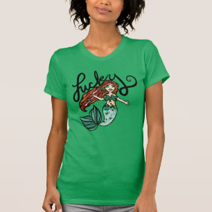 T-shirt La chanceuse sirène Shamrock de Mermaid