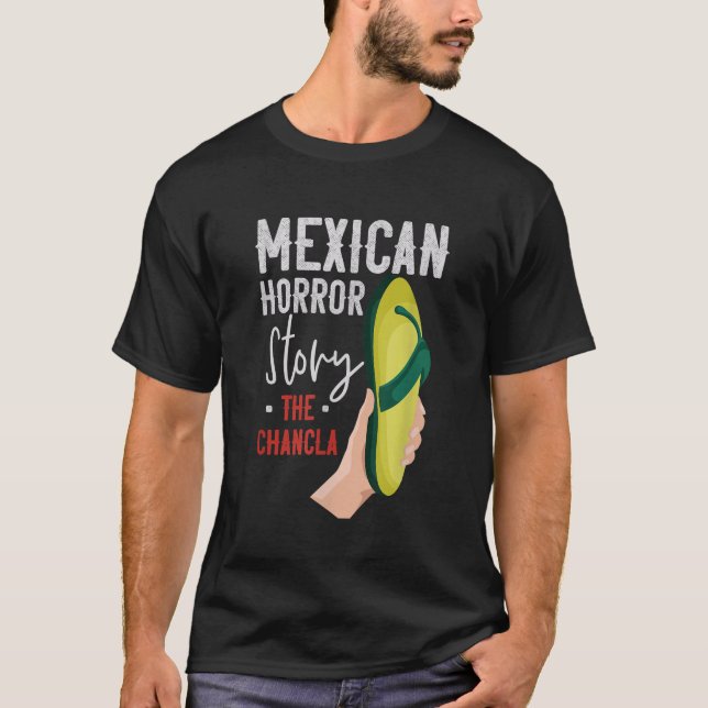 T-shirt La Chancla Funny Mexicaine Halloween histoire d'ho (Devant)