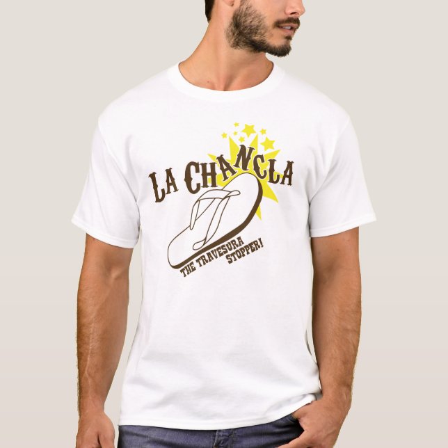 T-shirt La Chancla le Mexicain drôle de bouchon de (Devant)