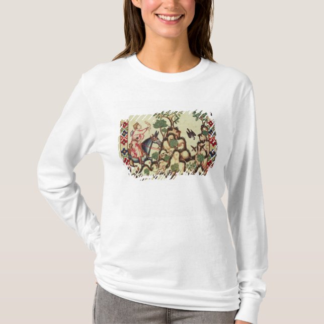 T-shirt La chasse à faucon, du manuscrit (Devant)
