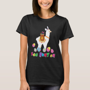 T-shirt La chasse aux œufs est sur un mignon lama lapin av