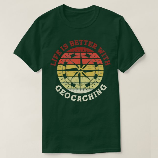T-shirt La Chasse Aux Récepteurs La Vie Des Géocacher Est  (Design devant)