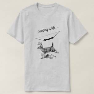 T-shirt La chasse, c'est la vie Bois Bois et le tir à l'ar