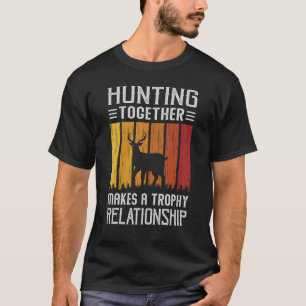 T-shirt La Chasse Ensemble Fait Une Relation Trophée - Cou