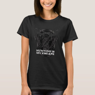 T-shirt La chasse est mon évasion Introvert Hunter Antisoc